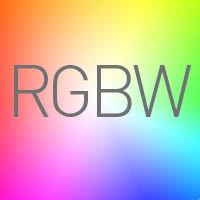 RGBW DEL multicolore et blanc