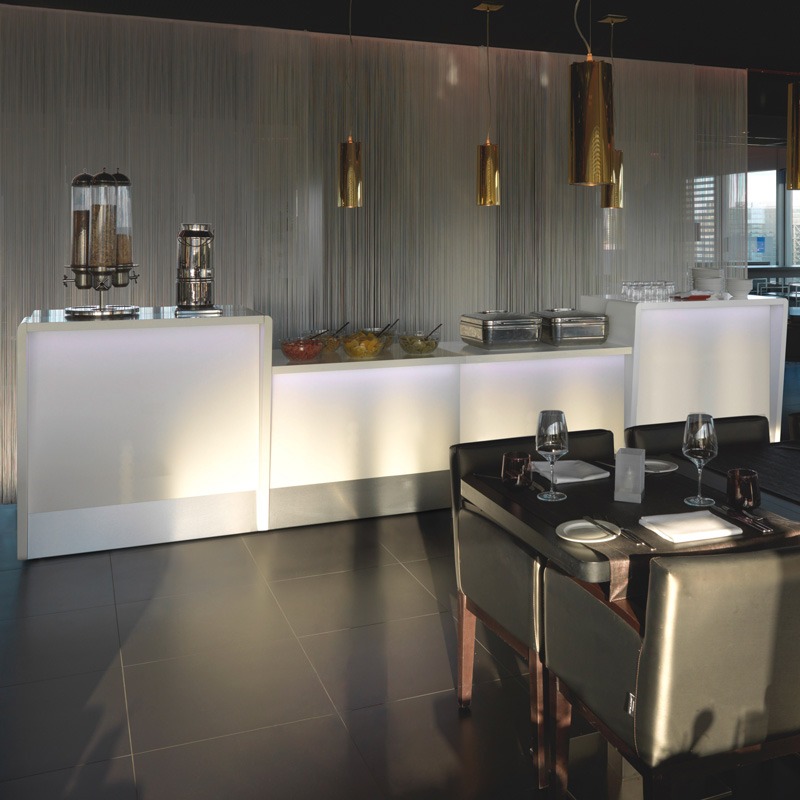 Modular LED Counter Buffet Overview Application - Moree Breakfast Buffet Hotel Catering Restaurant