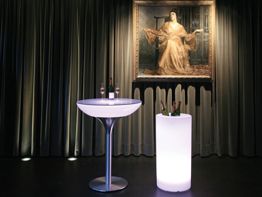 Sektkühler beleuchtet,