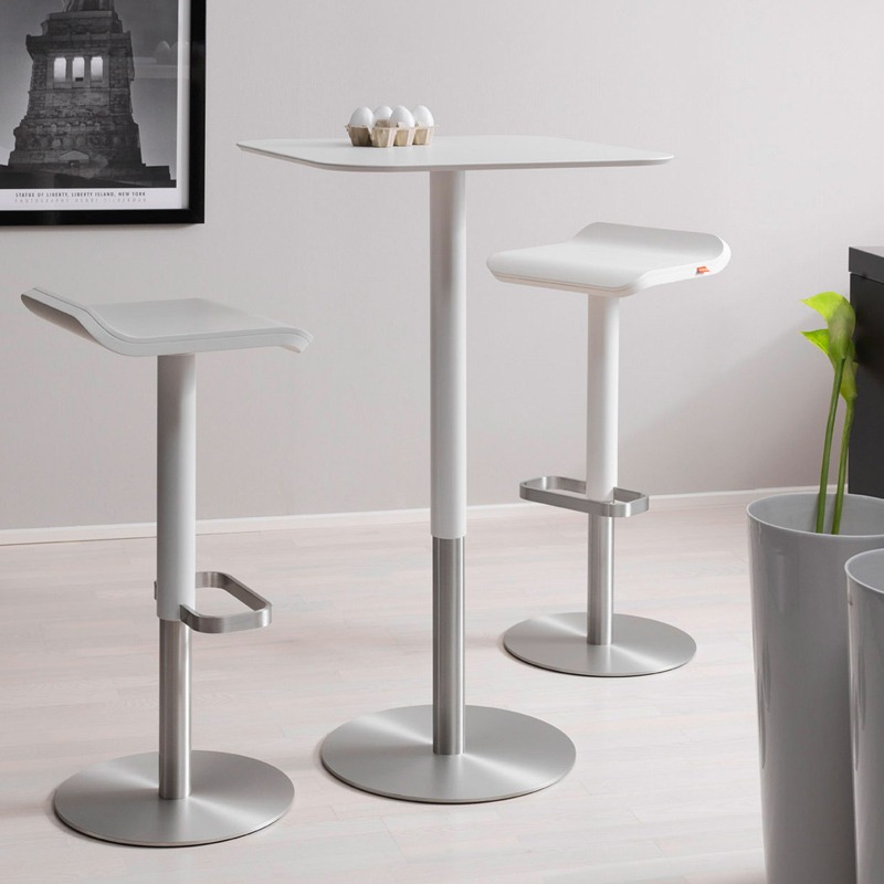 Moree Moebel ED Bar Table Set Overview - Moree ED bar table white square design bar table for restaurant hotel catering events