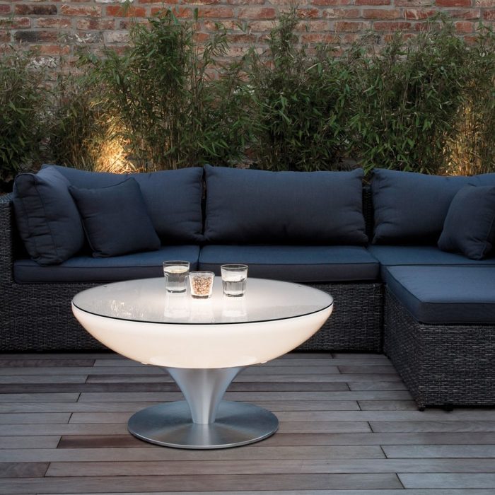 Moree Lounge 45 Outdoor Lounge Table illuminated